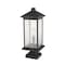 Z-Lite Portland 1 Light Outdoor Pier Mounted Fixture, Oil Rubbed Bronze & Clear Beveled 531PHBXLS-SQPM-ORB - alternate 2